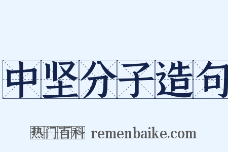 中坚分子造句是什么意思的图片